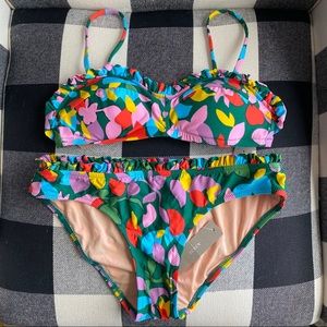 J. Crew Confetti Floral Bikini NWT